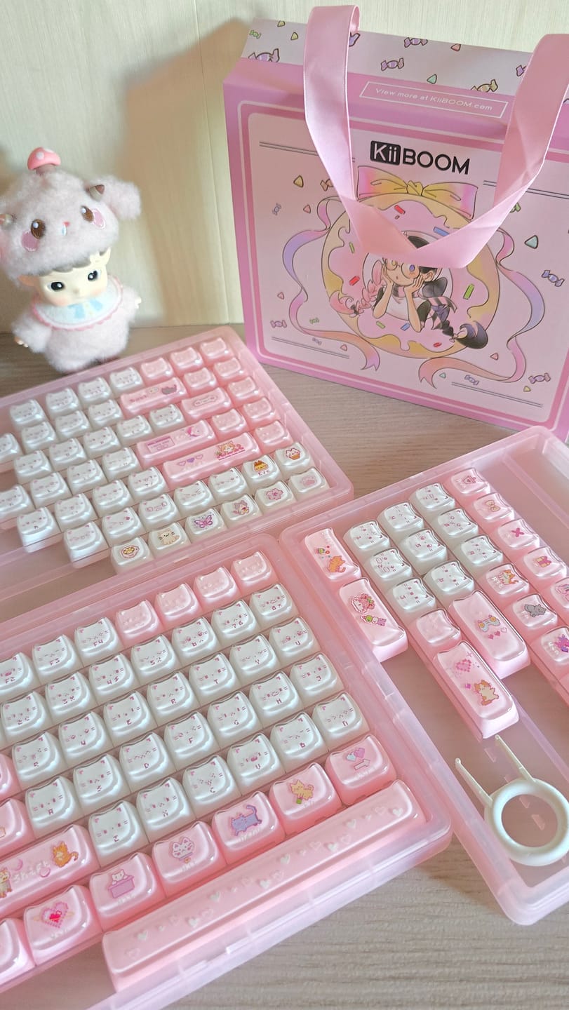 Customer photo review of KiiBOOM Mewsic Jelly Keycap Set