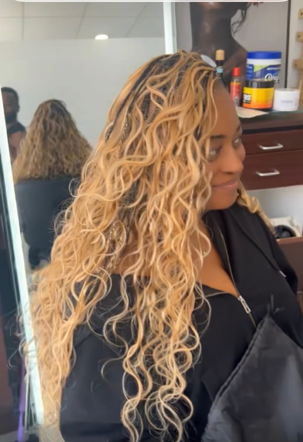 Customer photo review of #27/30/613 Mix Color Blend Body Wave Human Crochet Hair