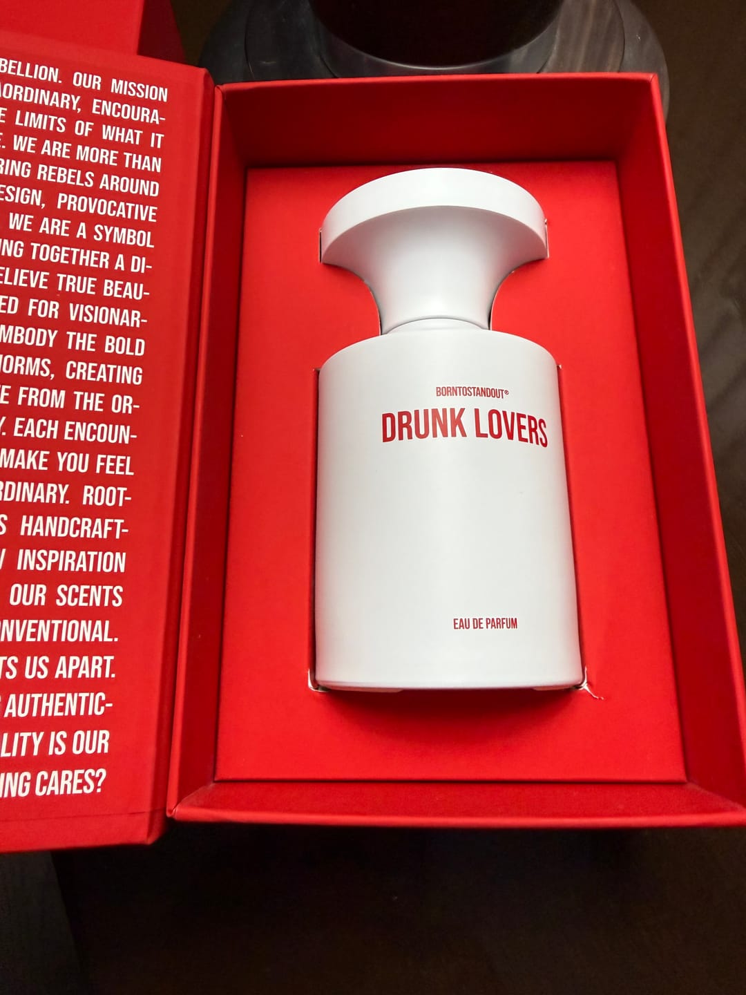 Customer photo review of Drunk Lovers Eau de Parfum BORNTOSTANDOUT®