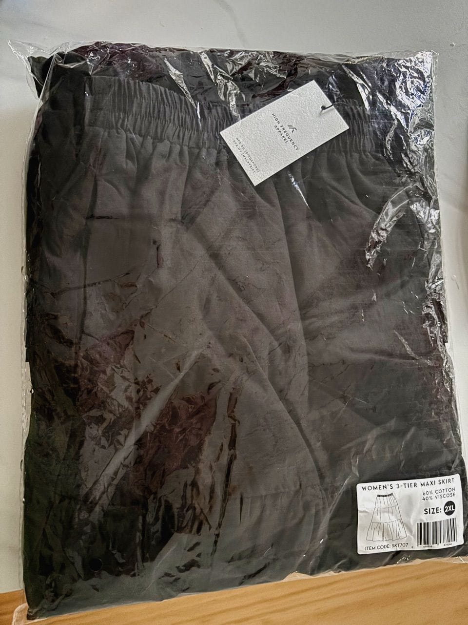 Customer photo review of 3-Tier Flowy Maxi Skirt