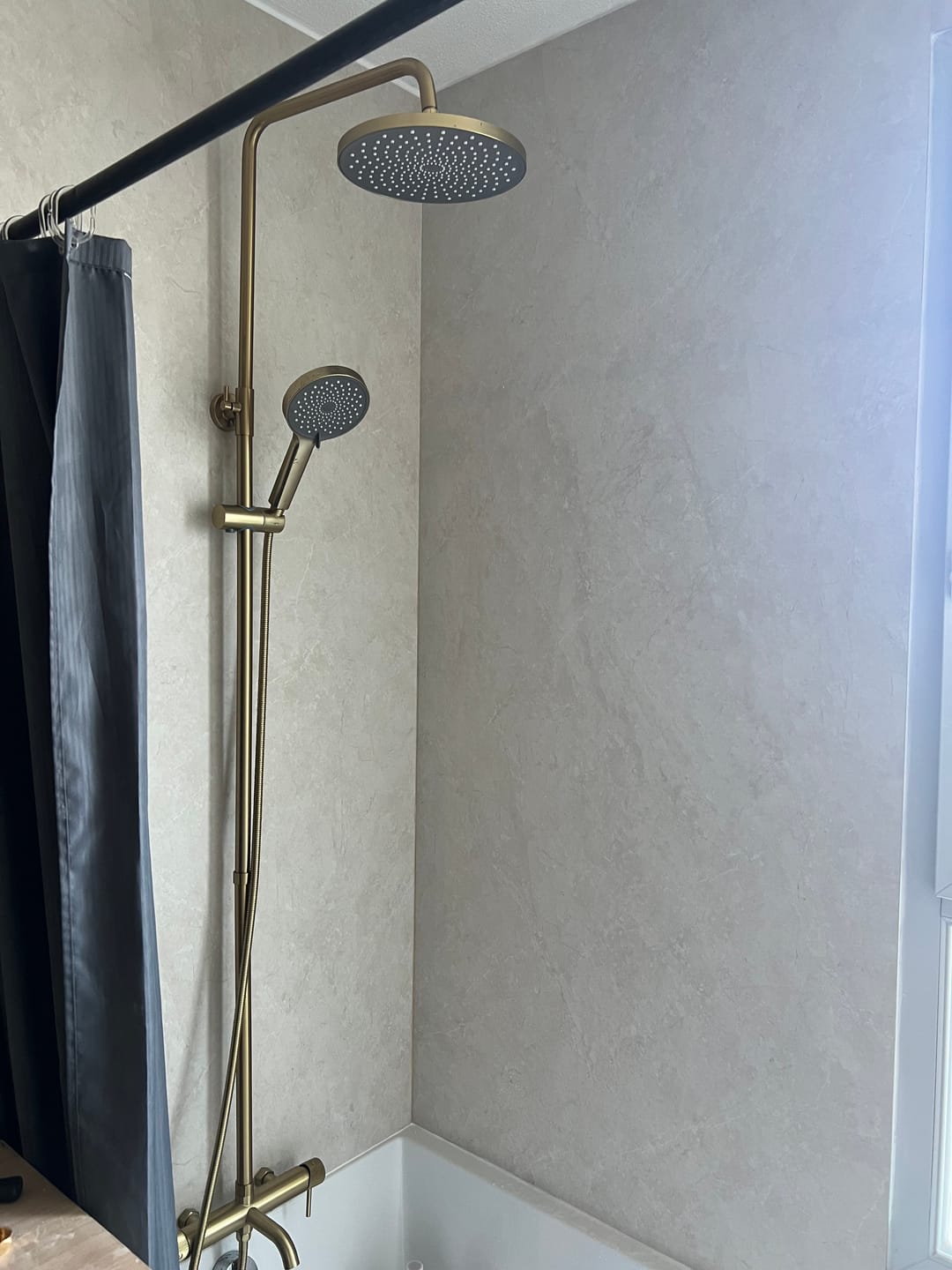 Customer photo review of Panneau SPC Beige Sable Japandi – Effet Pierre Mat 260×120 cm