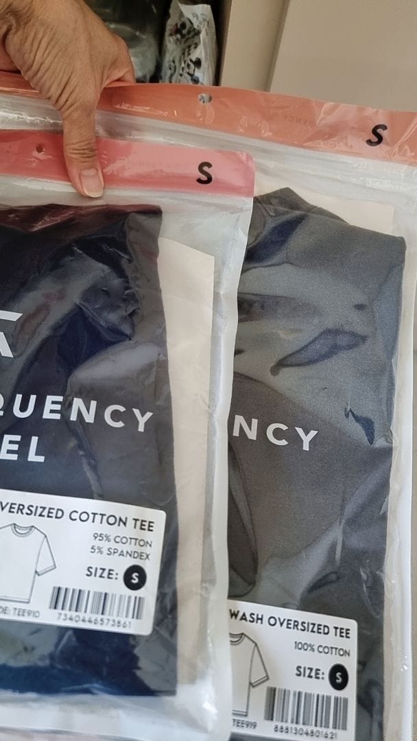 Customer photo review of Unisex Oversized Stretch Cotton Crew Neck T-Shirt