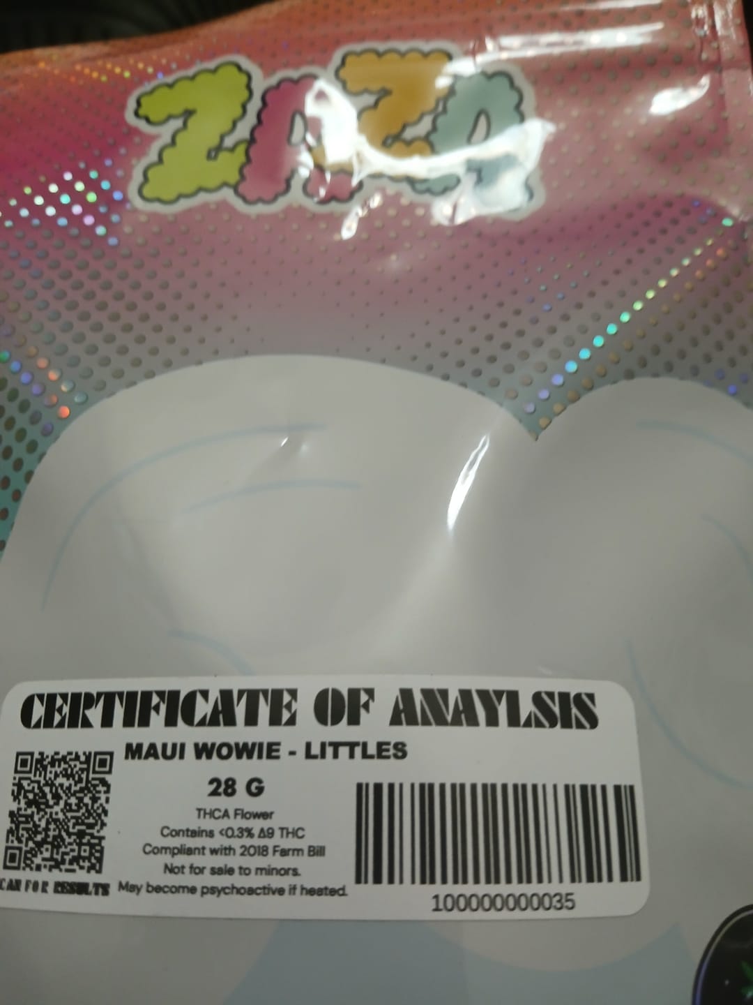 Customer photo review of Maui Wowie - 28 Grams Littles - Sativa