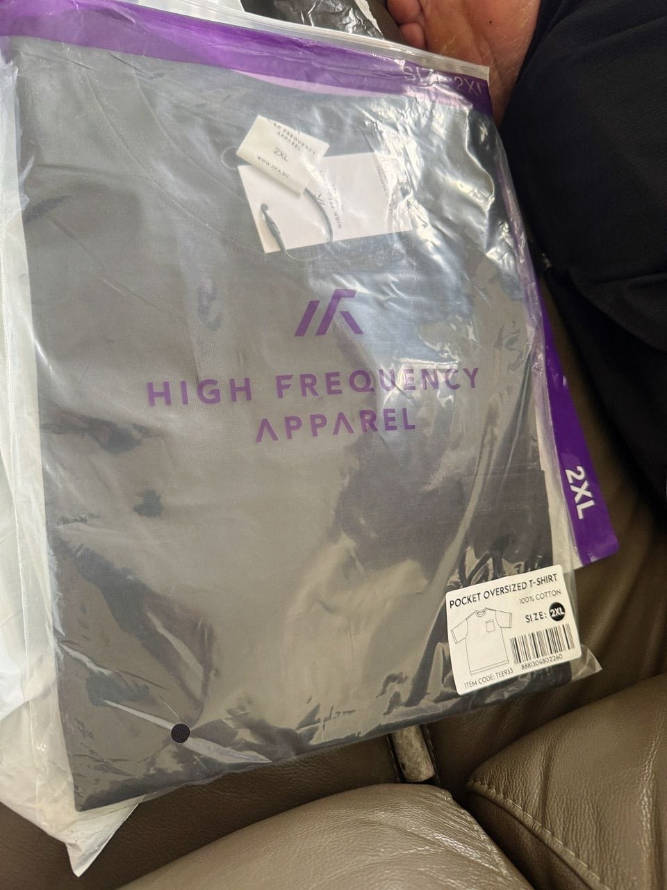Customer photo review of Unisex Oversized Stretch Cotton Crew Neck T-Shirt