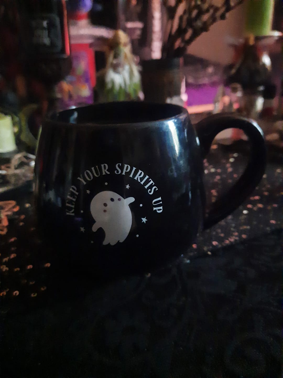 Customer photo review of Geister-Tasse Keep Your Spirits Up 500 ml
