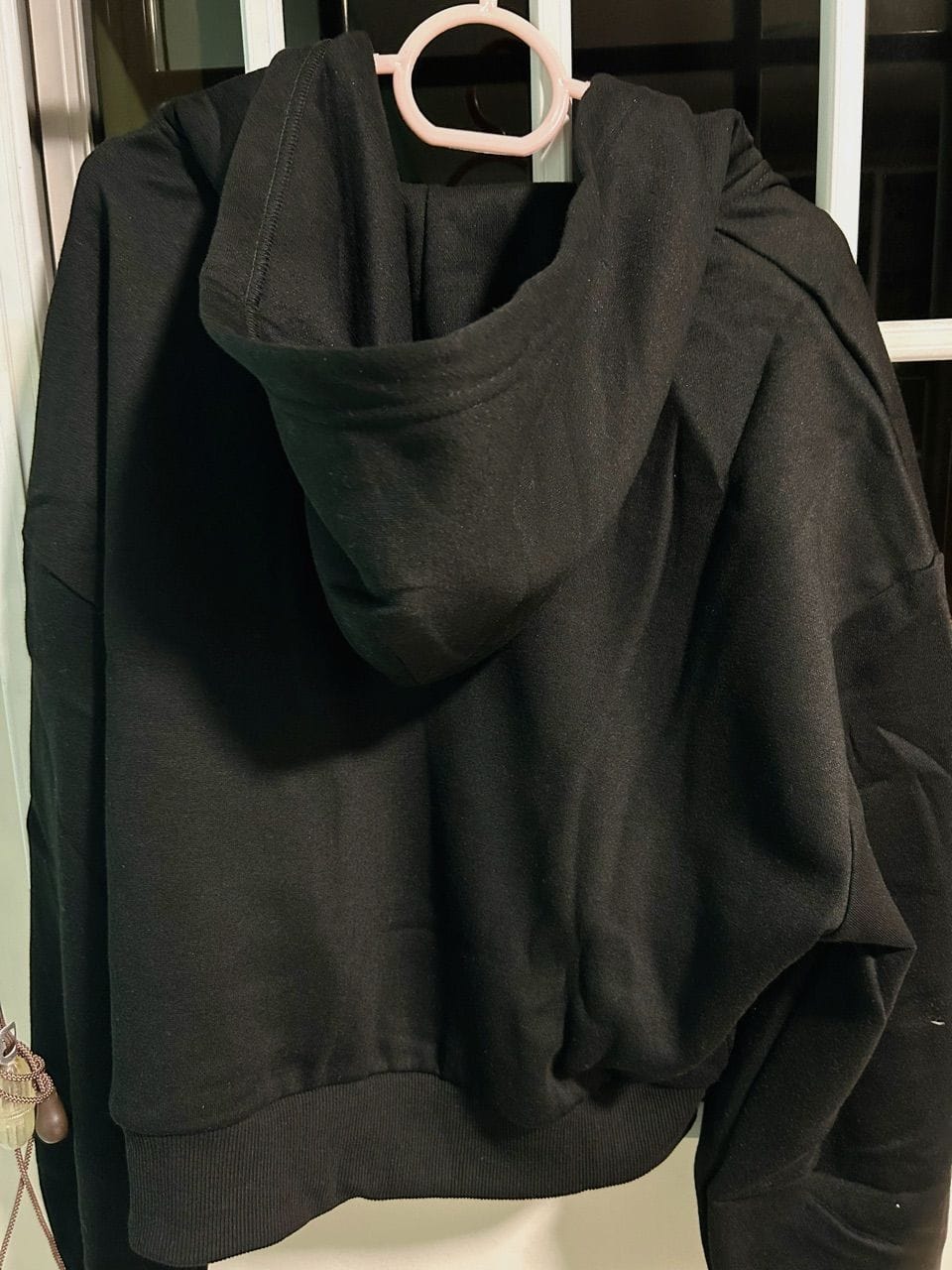 Customer photo review of Cropped Two-Way Zippered Hoodie