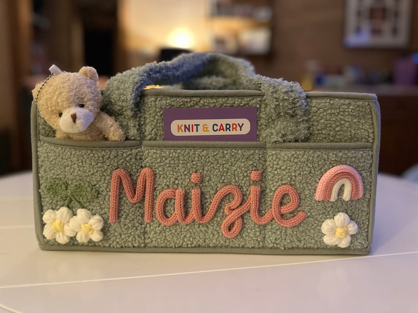 Customer photo review of K&C - Personalized Baby Storage Basket