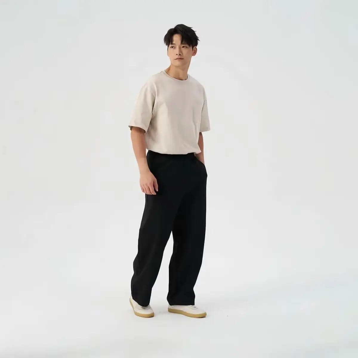 Customer photo review of Unisex Wide Leg Sweatpants With Adjustable Cuffs
