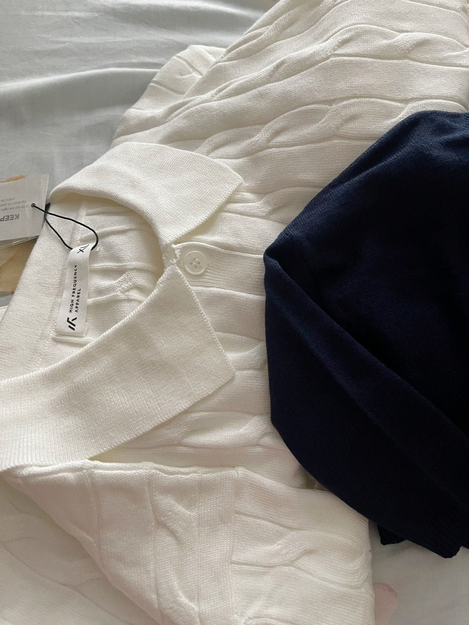 Customer photo review of Knitted Buttonless Polo