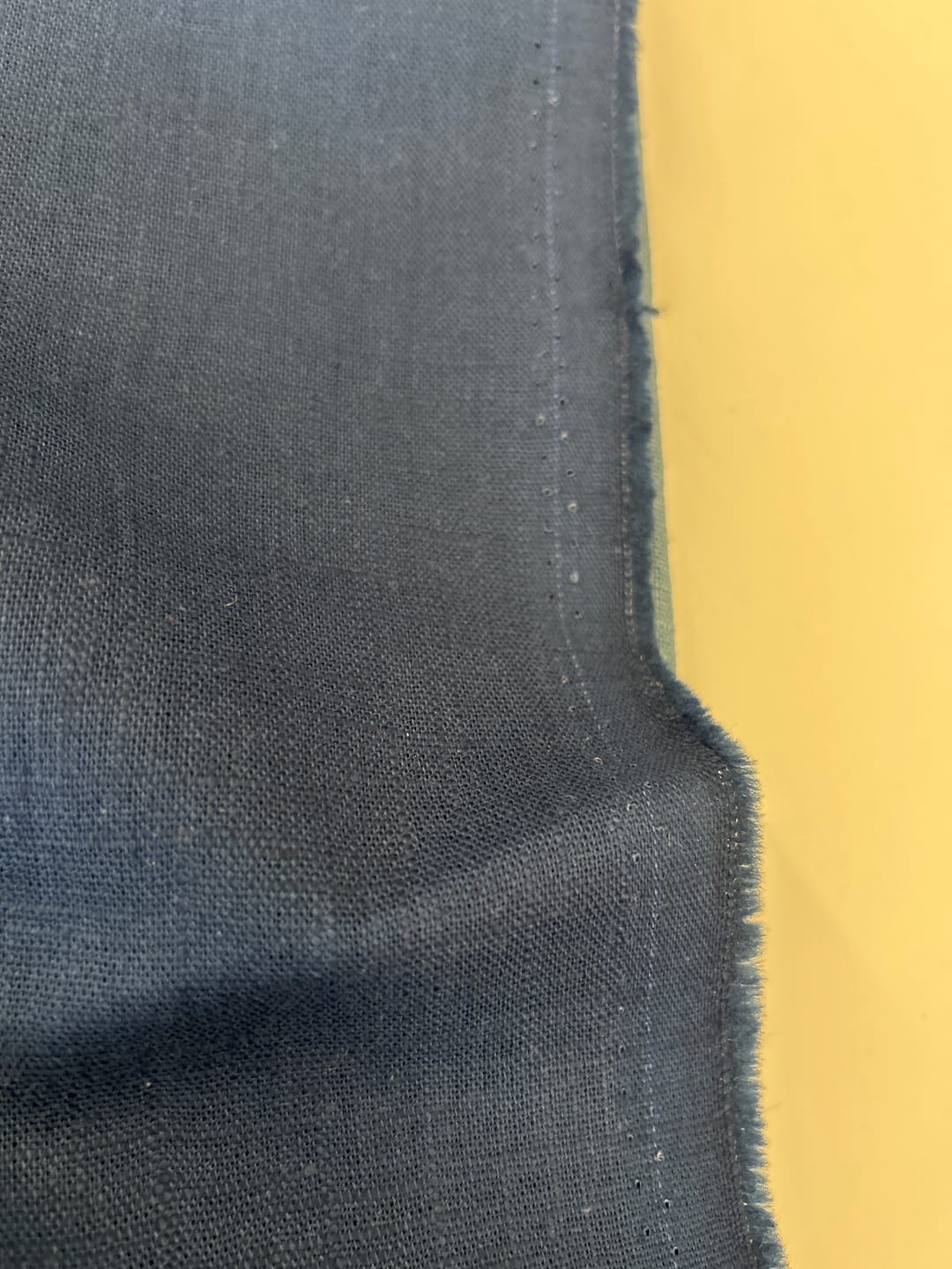 Customer photo review of Remnants of Washed Linen Blend Fabric