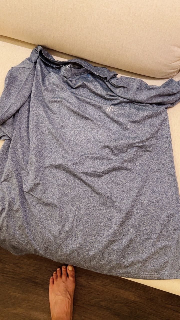 Customer photo review of Perforated Performance Dri-Fit Crew Neck Short Sleeve T-Shirt