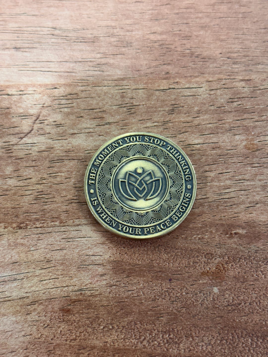 Customer photo review of Inner Peace Coin