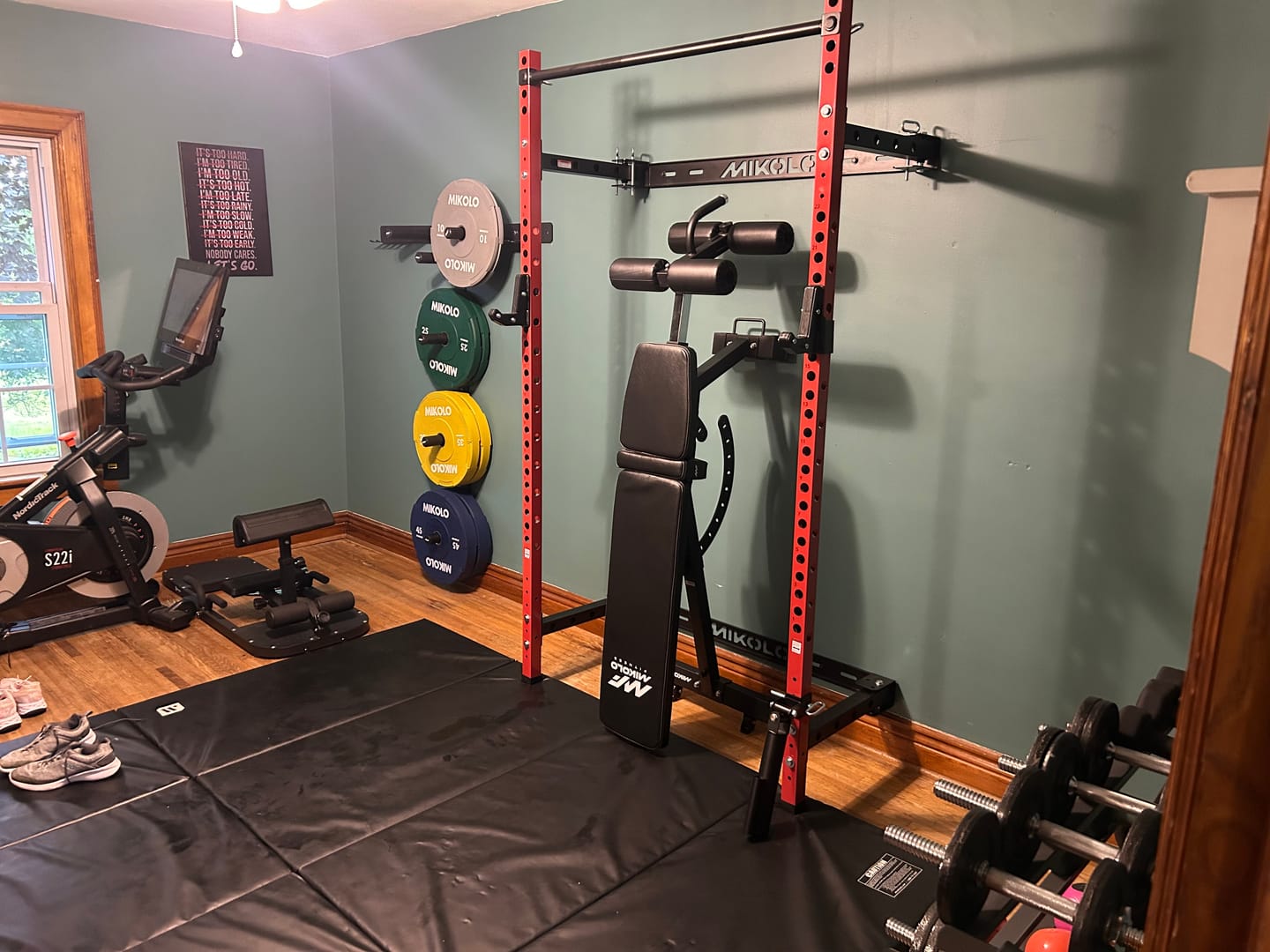 Customer photo review of FOLDGYM™ Wall-Mount Space Saving Pack