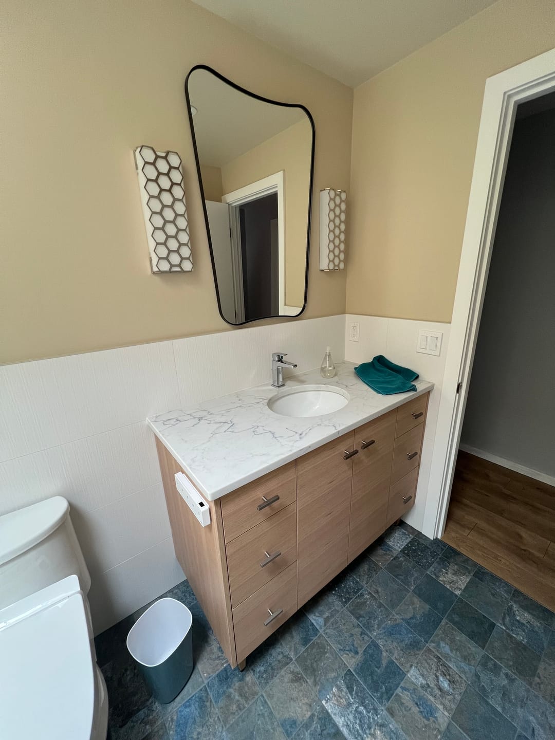 Customer photo review of Ashbury 48" Natural White Oak Bathroom Vanity