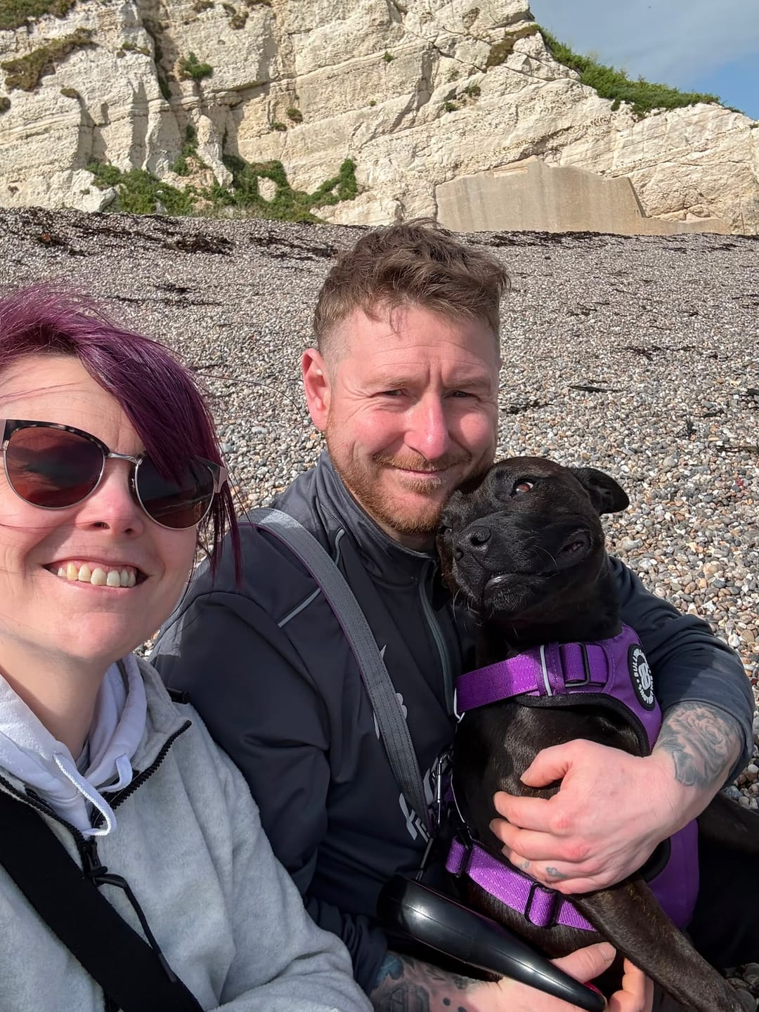 Customer photo review of Comfort Premium Harness | Non Restrictive - Purple