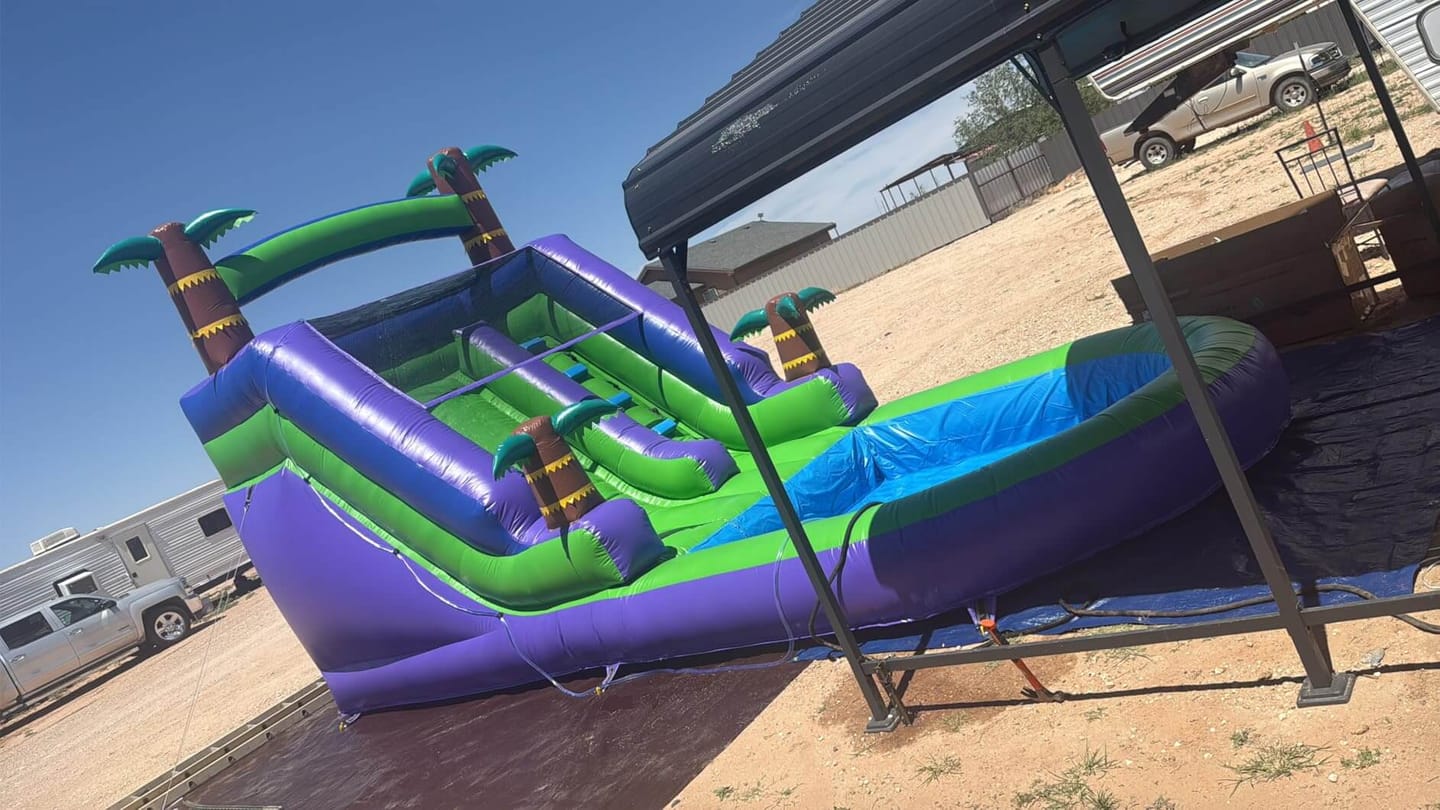 Customer photo review of 21ft Water Slide Inflatable with Splash Pool 100% PVC for Kids Adults