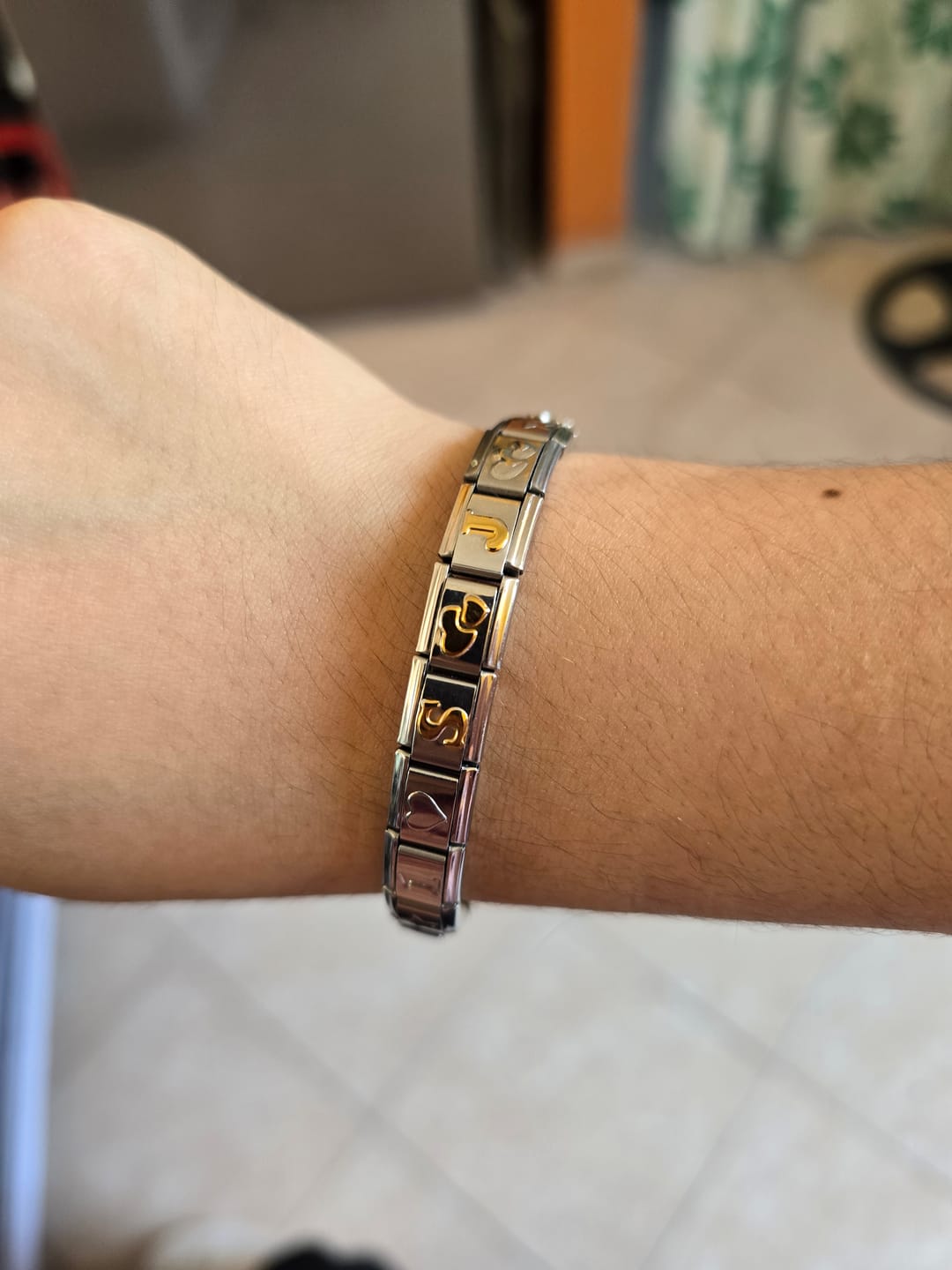 Customer photo review of Pulsera Estrellas Italiana para Charms