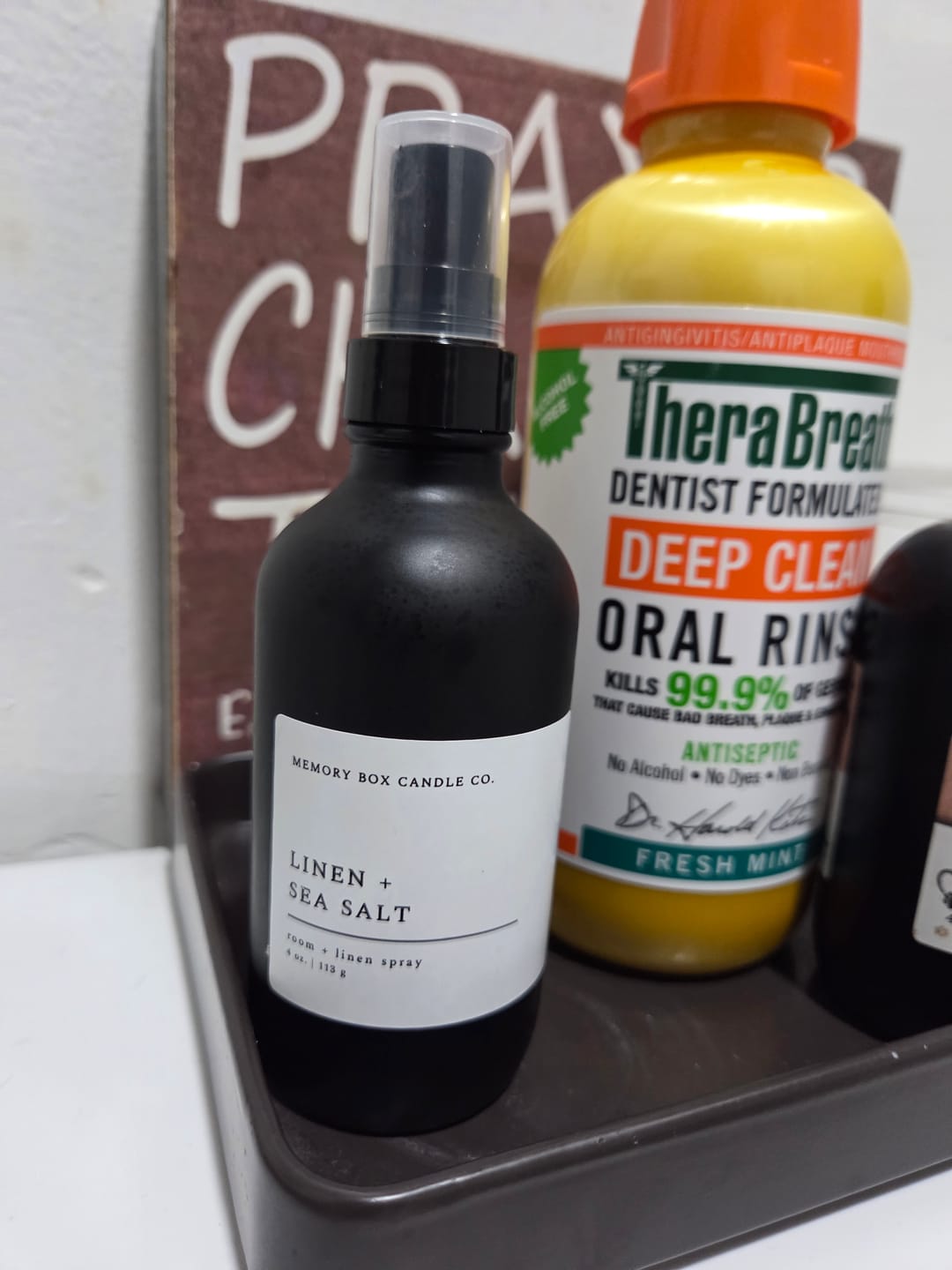 Customer photo review of Linen + Sea Salt Room Spray