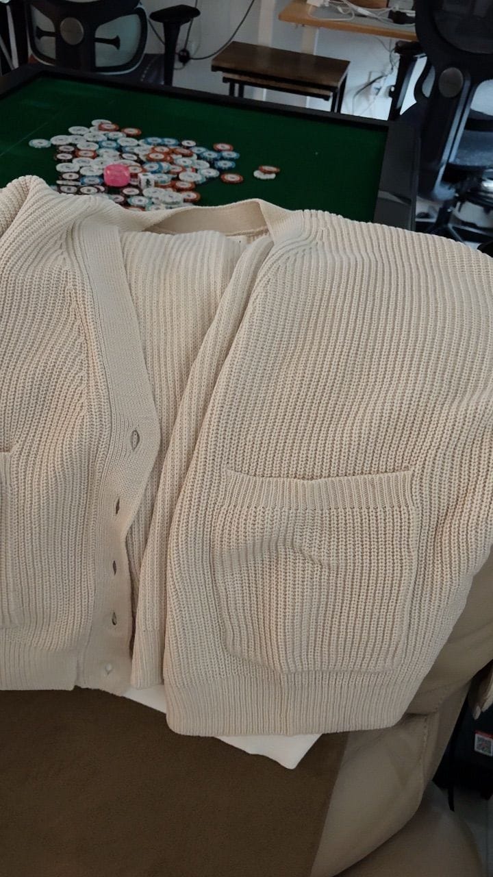 Customer photo review of Puffy Knitted Cardigan