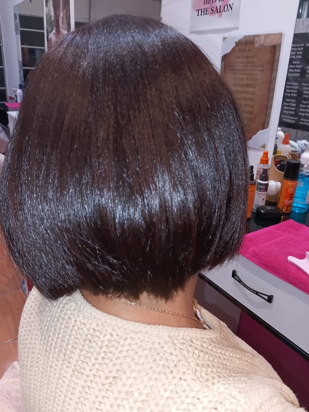 Customer photo review of Inoar Japanese Silk Aftercare Mask 300g — Hydrating Hair Treatment