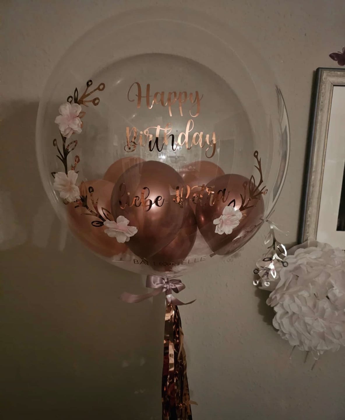 Customer photo review of Cheers to 30 Years Designer Ballon