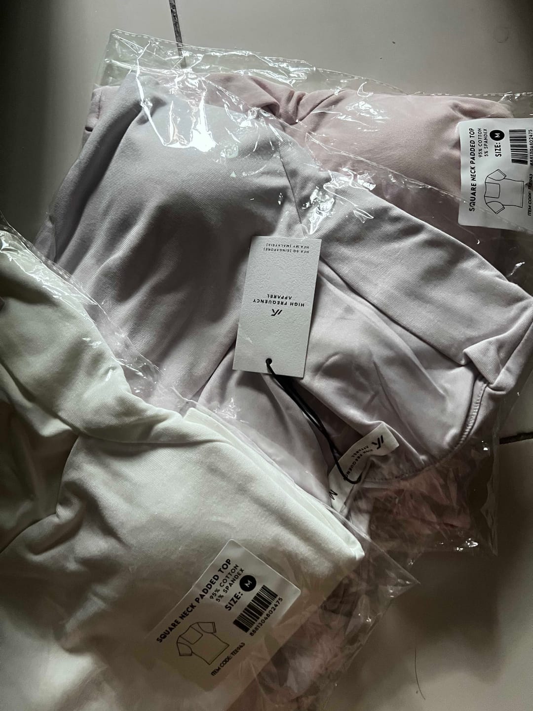 Customer photo review of Square Neck Padded Top