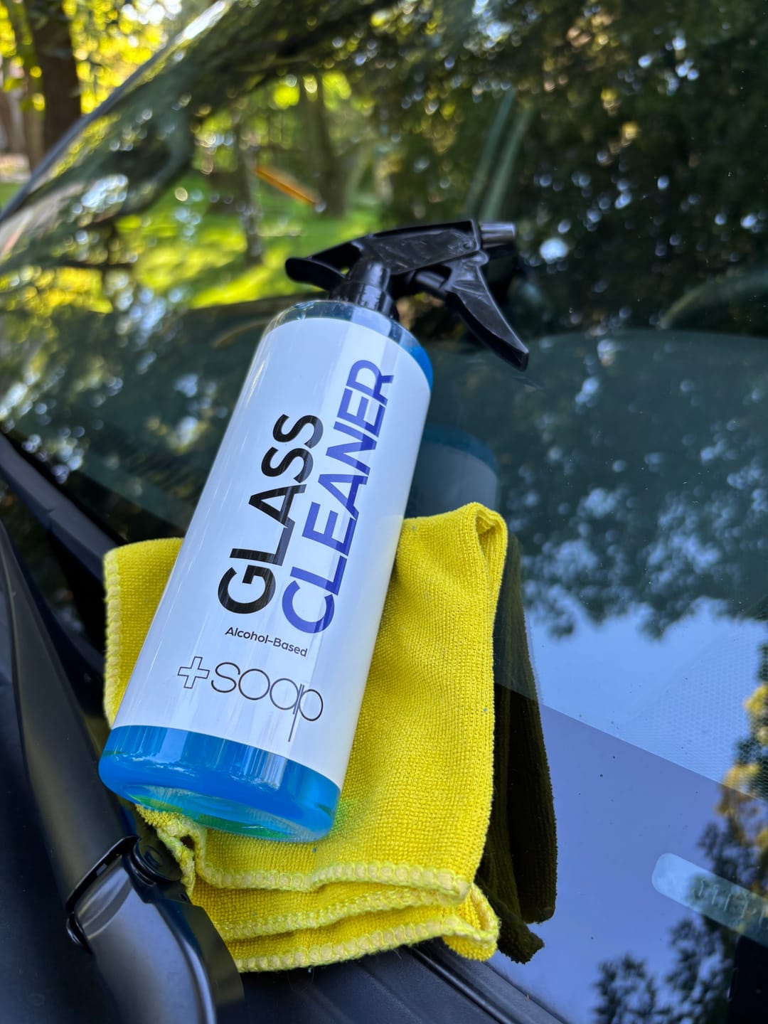 Customer photo review of +Soap Glass Cleaner