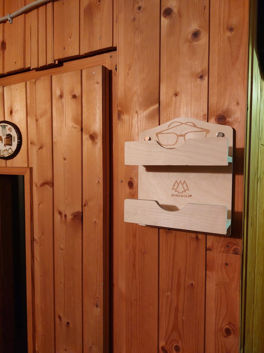 Customer photo review of Sauna Brillenablage