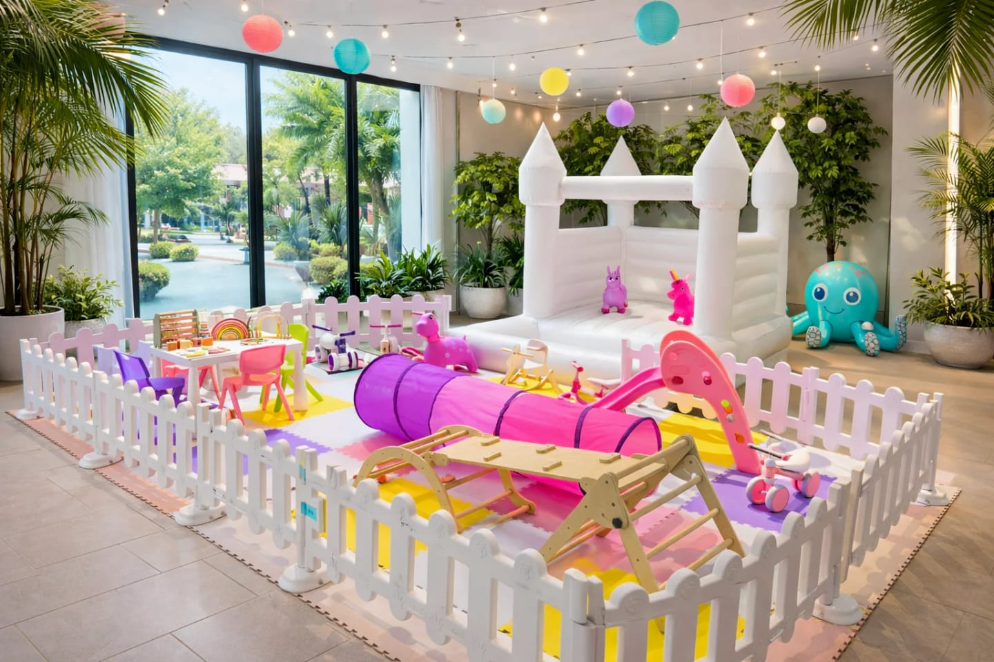 Customer photo review of Zoé Playground con castillo con piscina de pelota. En Oferta.