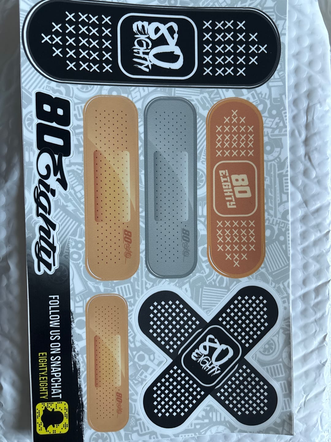 Customer photo review of 80Eighty® Bandaid Sticker Pack