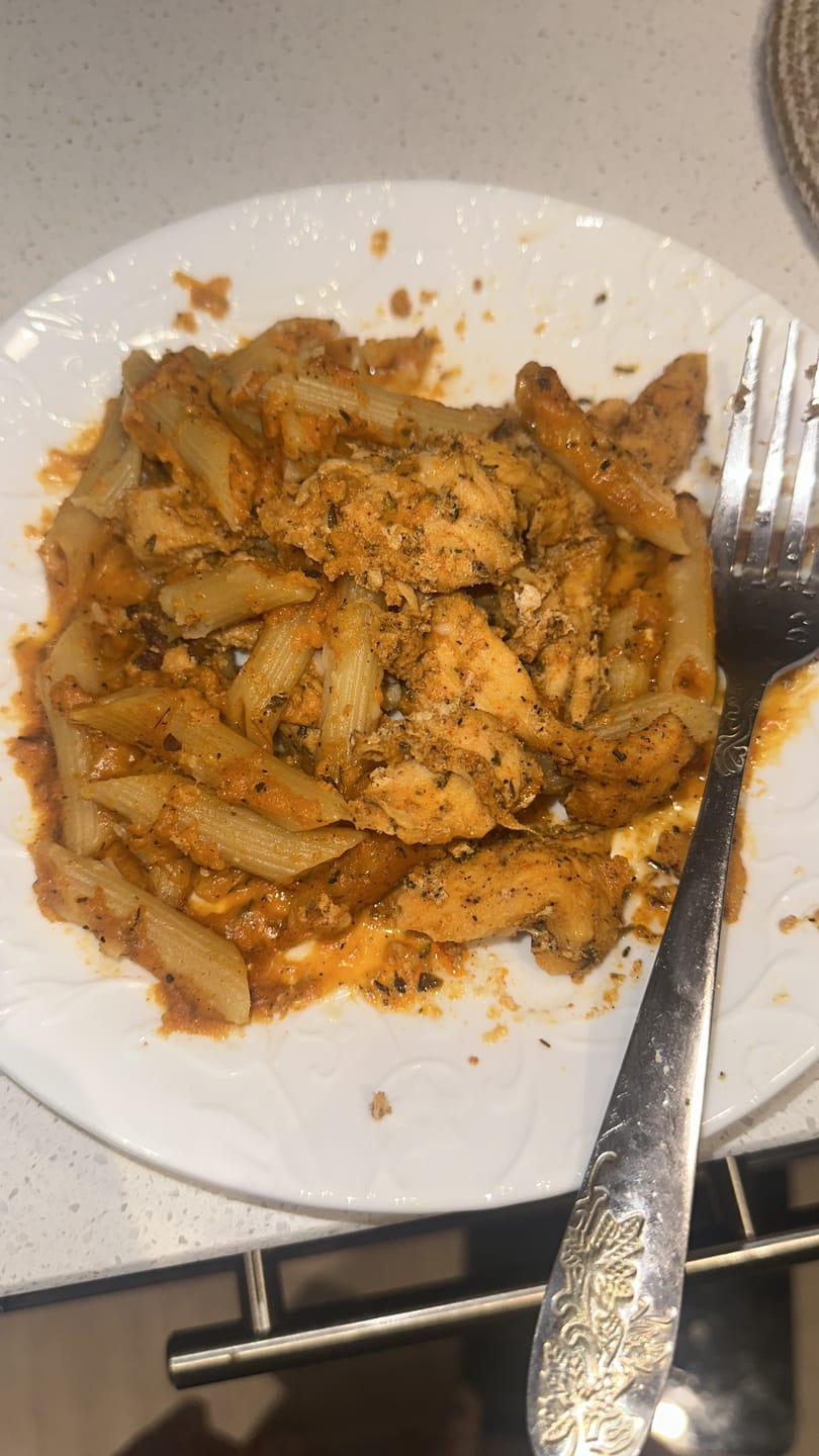 Customer photo review of Creamy Blackened Chicken Pasta