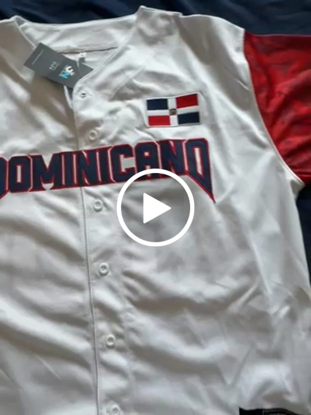 Customer video review of Dominican Republic Heritage Custom Baseball Jersey