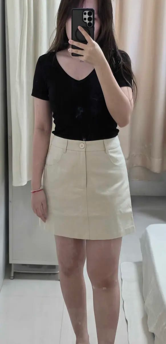 Customer photo review of Basic Cotton Pocket Skorts