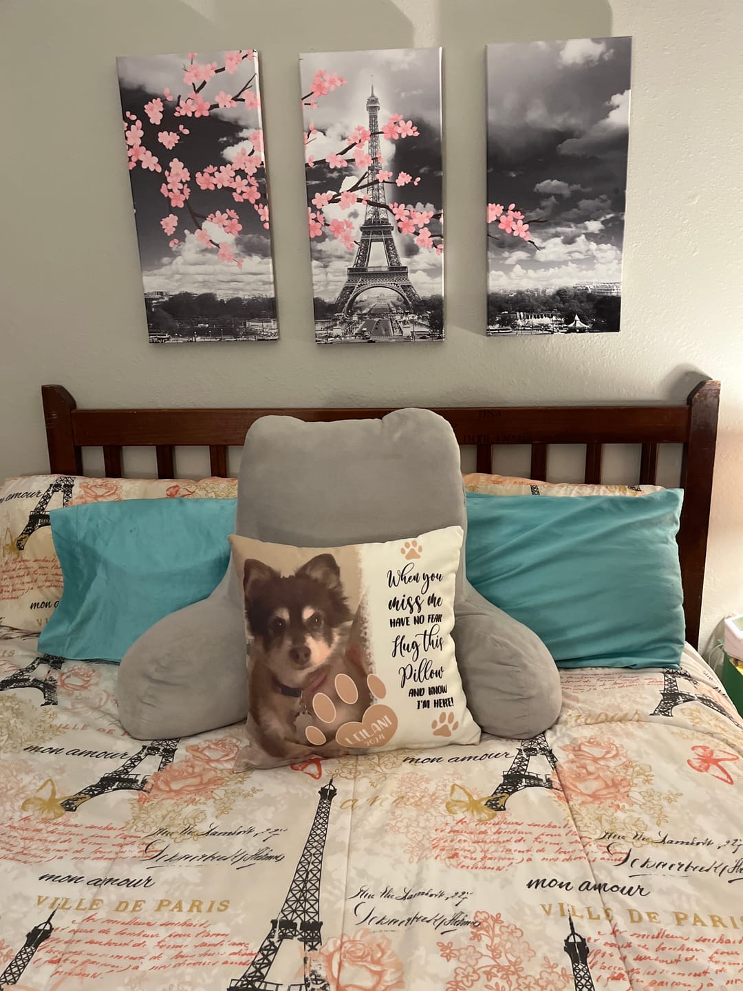 Customer photo review of When you miss me - Personalized Pillow