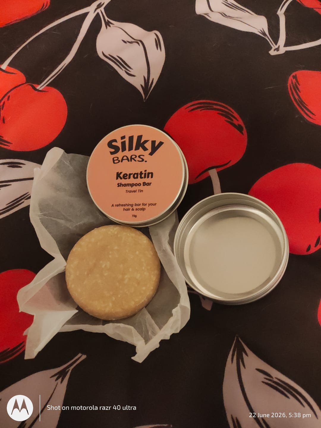 Customer photo review of Keratin Strength & Repair Shampoo Bar