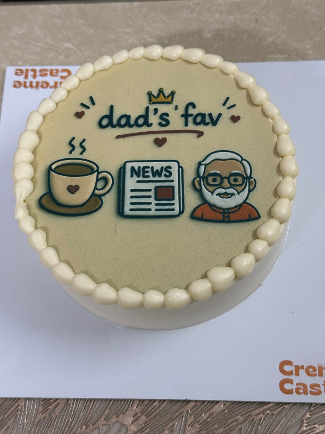 Customer photo review of Dad's Fav Father's Day Photo Cake