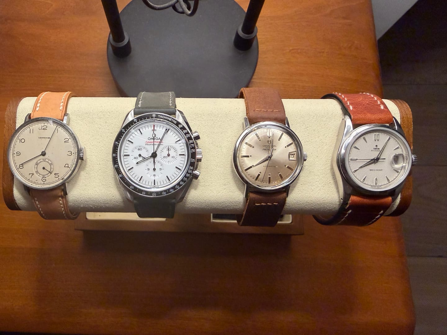 Customer photo review of Steel Gray Crazy Horse Leather Watch Strap, Natural Thread