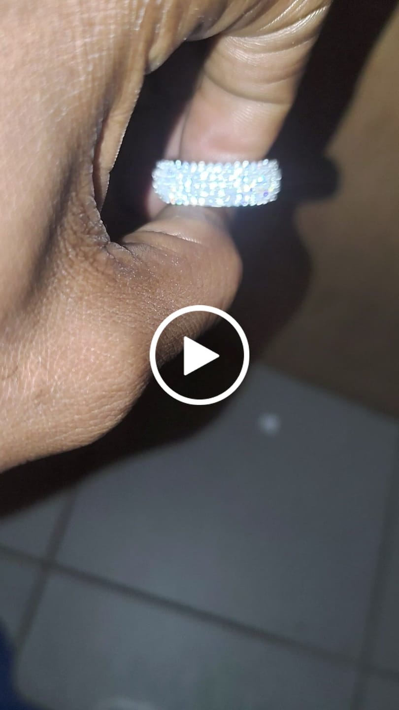 Customer video review of Moissanite 5 Row Paved Ring - Silver - D COLOR - VVS1