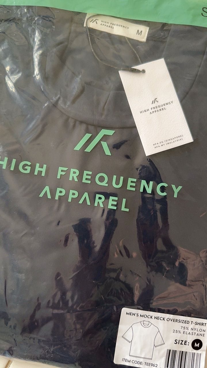 Customer photo review of Mock Neck Athleisure Oversized T-Shirt