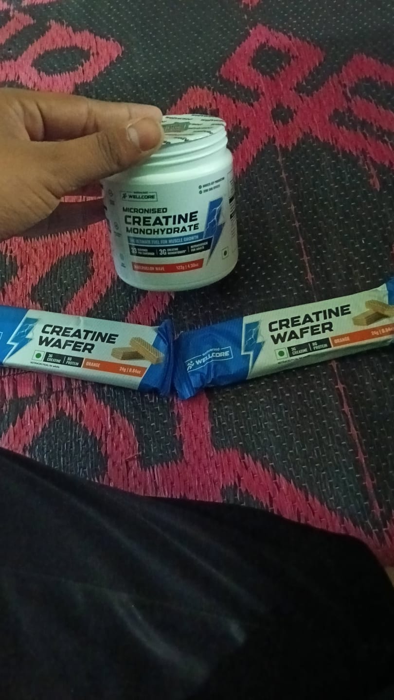 Customer photo review of Wellcore - Pure Micronised Creatine Monohydrate | Watermelon Wave (122g, 33 servings)