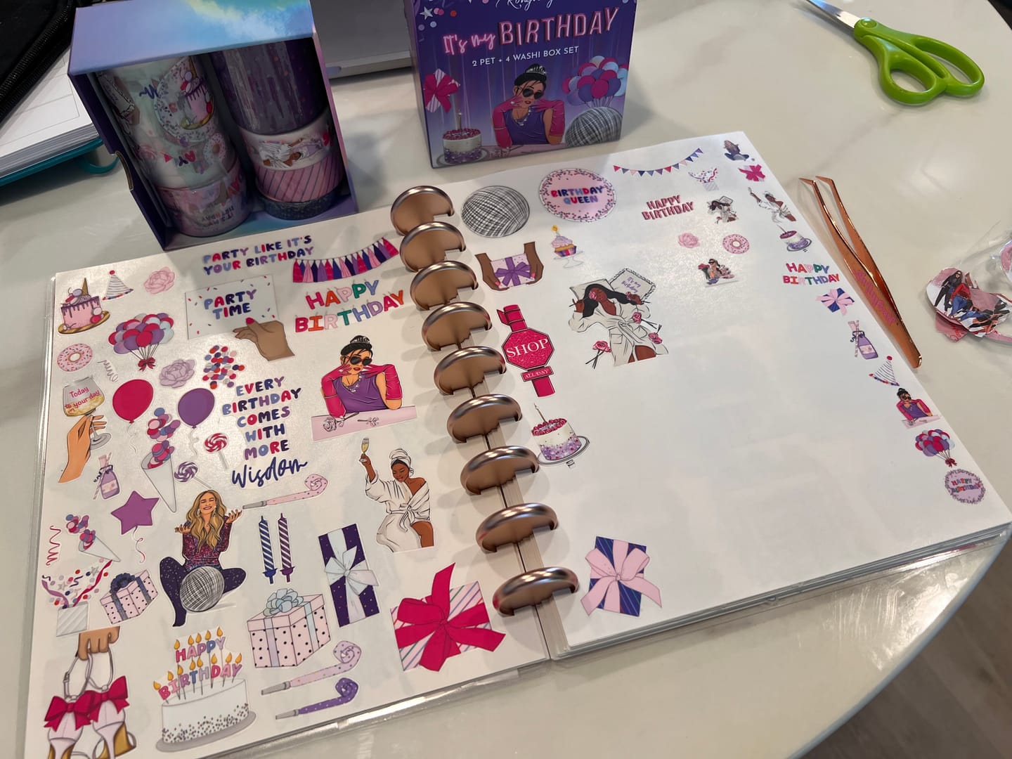 Customer photo review of It's My Birthday Pre-cut PET Tape + Washi Box