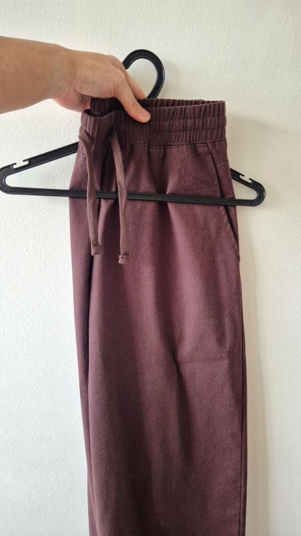 Customer photo review of Wide Leg Relaxed Cotton Pants