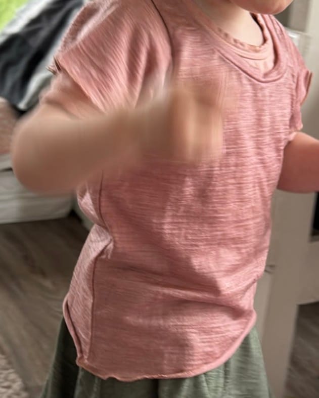 Customer photo review of Sommermerino Kinderbluse mit Flügelärmeln