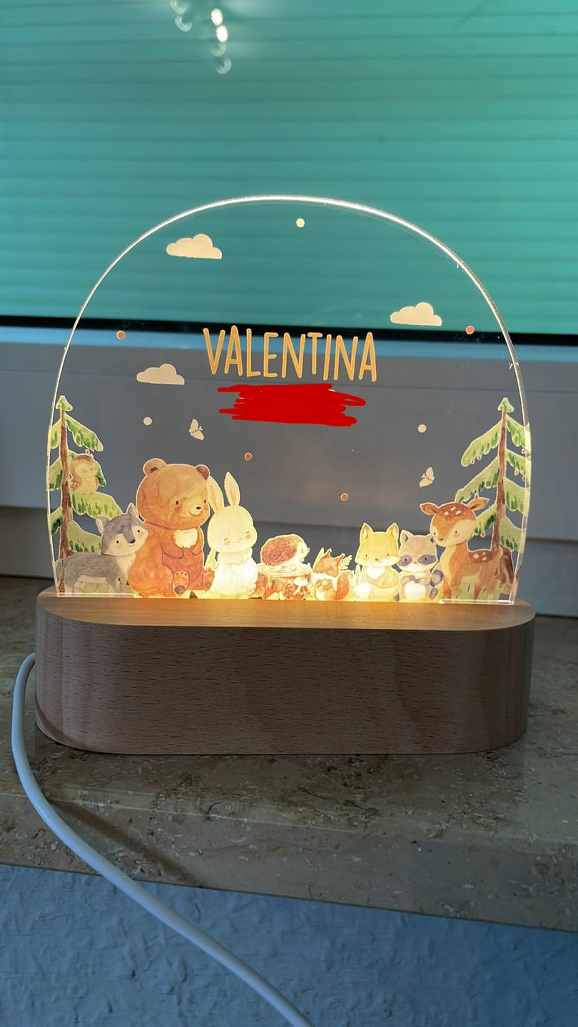 Customer photo review of Nachtlicht Kinder personalisiert - Blumenwiese