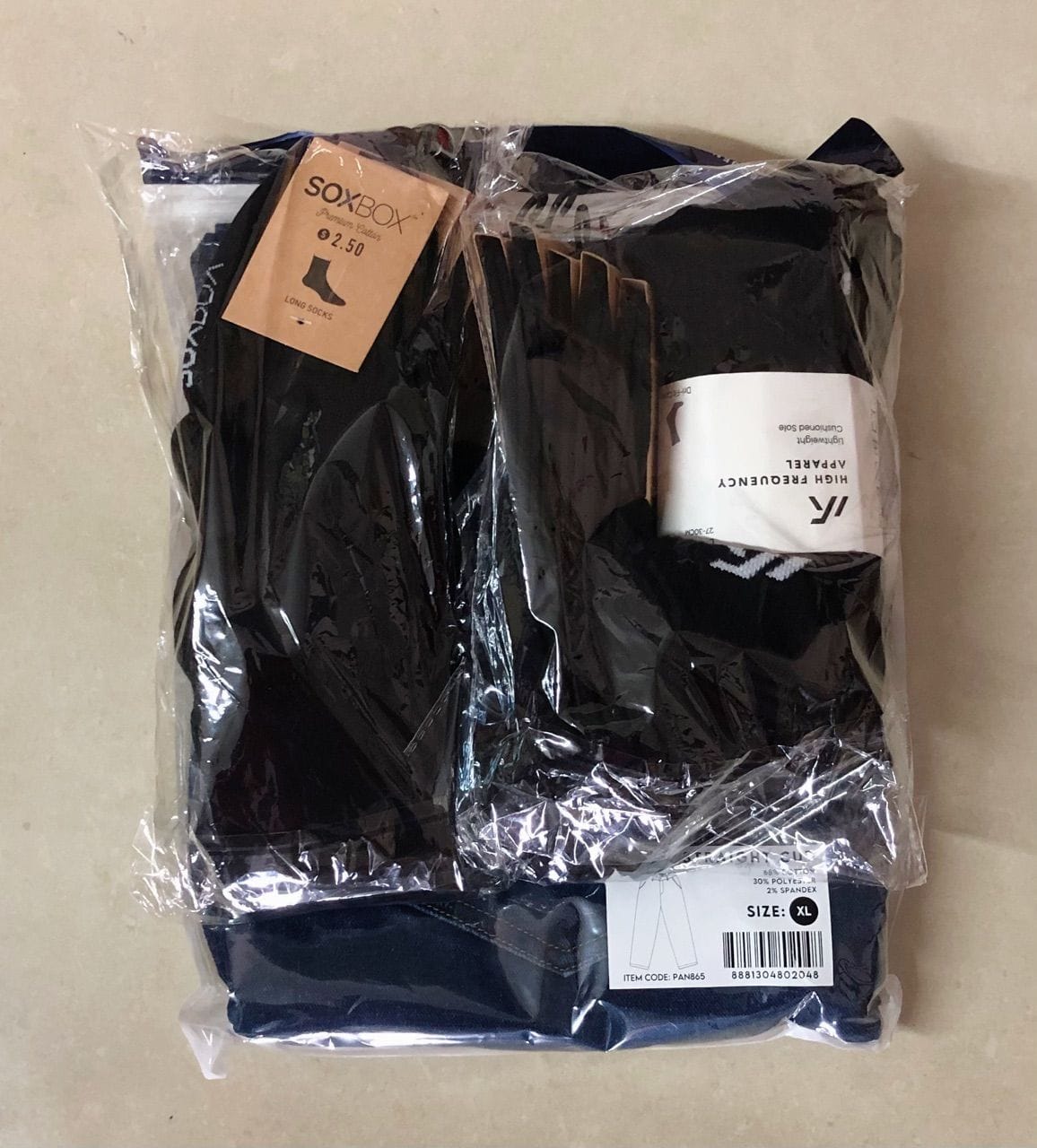 Customer photo review of [Pack of 3] Unisex Dri-Fit Crew Sports Socks With Cushioned Sole