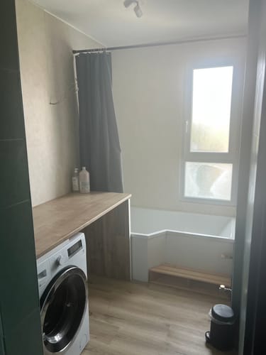 Customer photo review of Panneau SPC Beige Sable Japandi – Effet Pierre Mat 260×120 cm