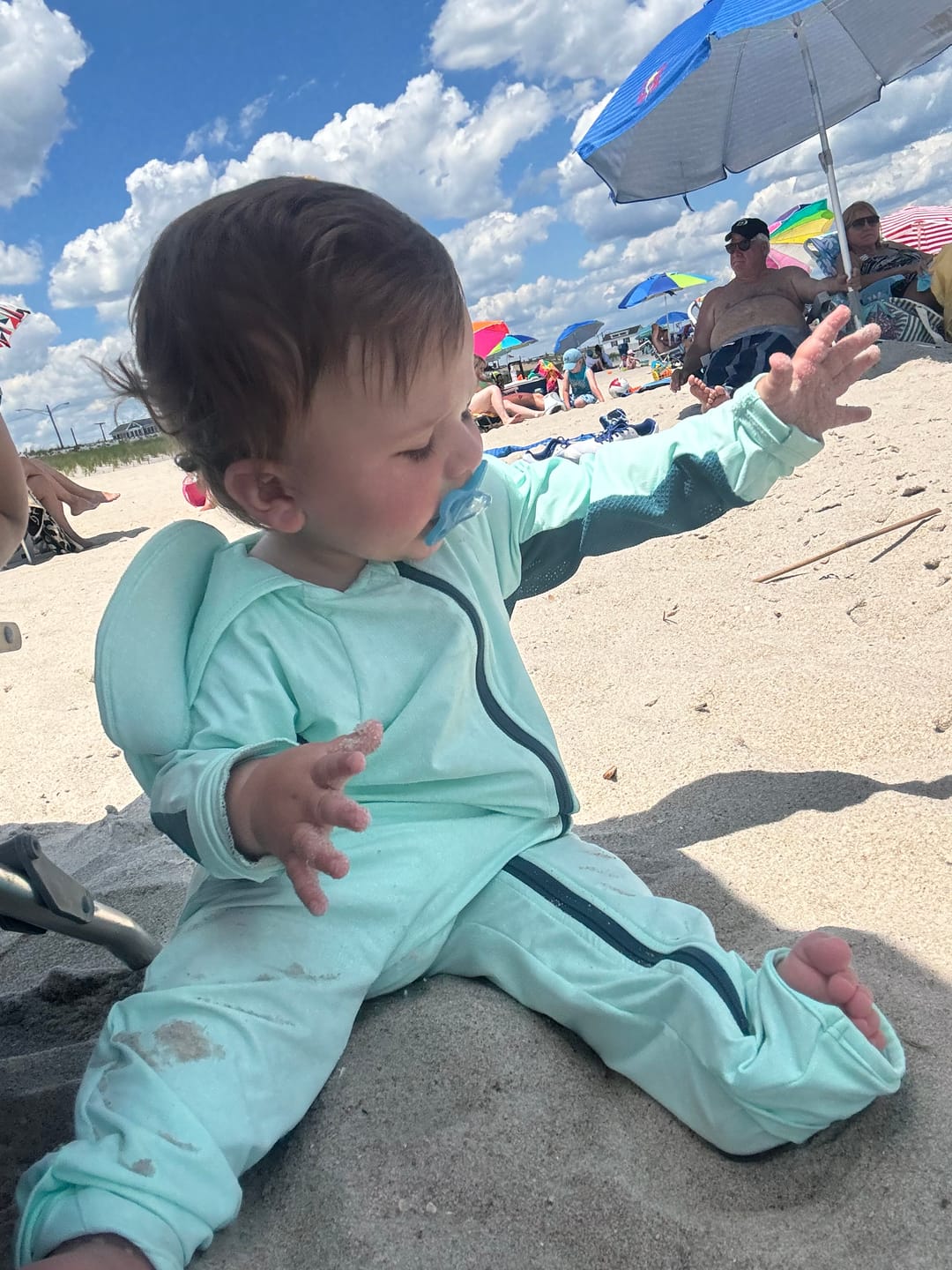 Customer photo review of Baby and Toddler UPF 50+ Sun Protective Onesie