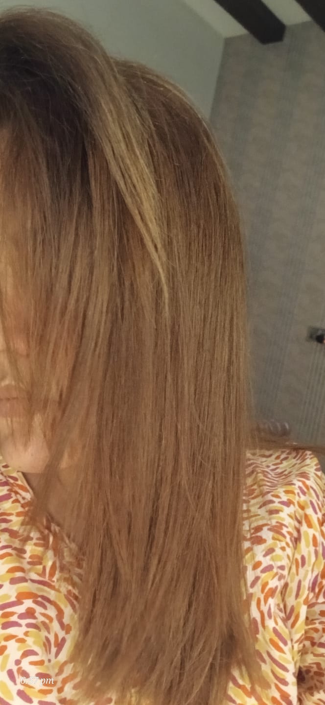 Customer photo review of Hair Care Bundle: Argan Oil Hair Serum + Shampoo