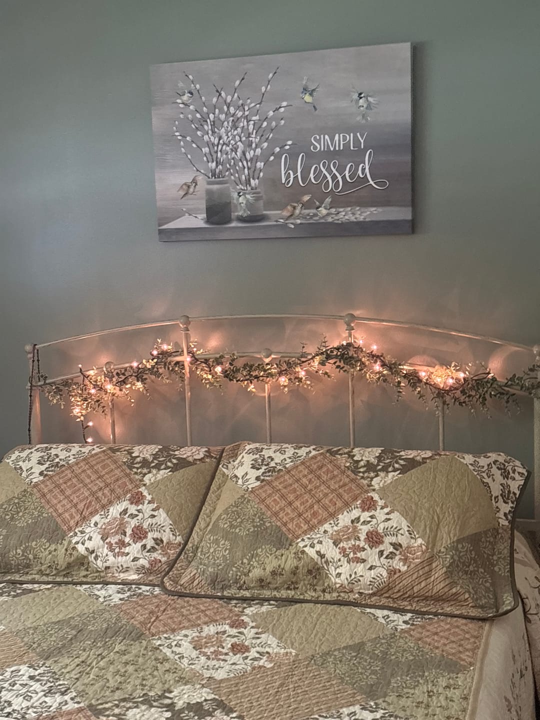 Customer photo review of Simply Blessed Wall Art Canvas - Christian Wall Art