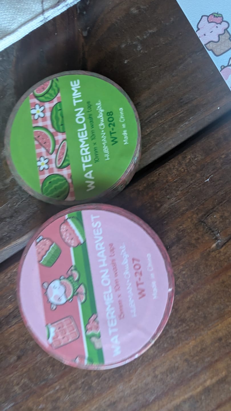 Customer photo review of Watermelon Fun Washi Tapes (Set of 2)
